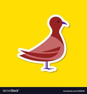 Paper sticker on stylish background dove vector image