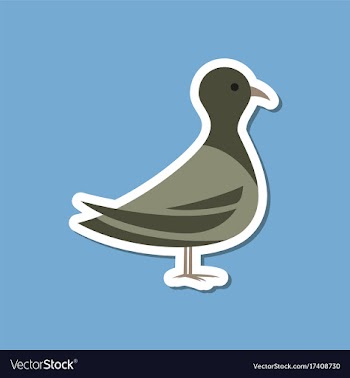 Paper sticker on stylish background dove vector image