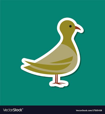 Paper sticker on stylish background dove vector image