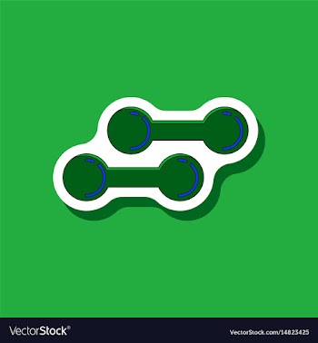 Paper sticker on stylish background dumbbells vector image