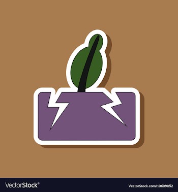 Paper sticker on stylish background earthquake vector image