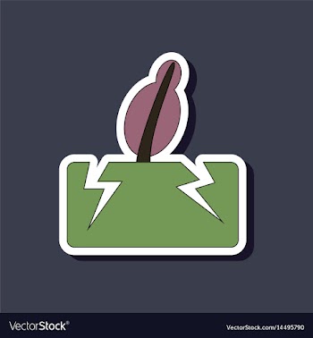 Paper sticker on stylish background earthquake vector image