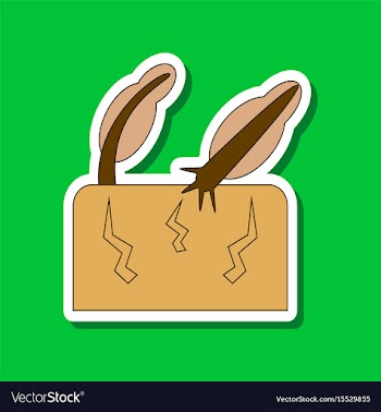 Paper sticker on stylish background earthquake vector image