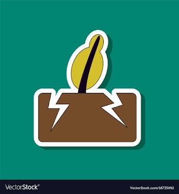 Paper sticker on stylish background earthquake vector image