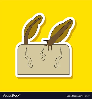 Paper sticker on stylish background earthquake vector image
