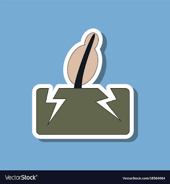Paper sticker on stylish background earthquake vector image