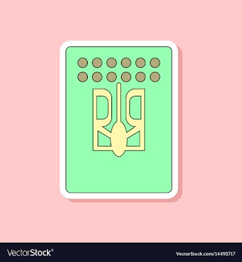 Paper sticker on stylish background emblem of vector image