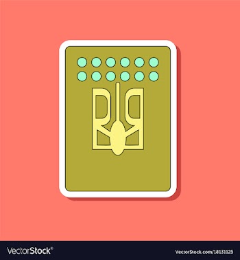 Paper sticker on stylish background emblem of vector image