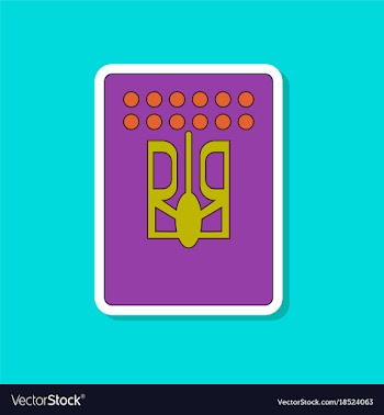 Paper sticker on stylish background emblem of vector image