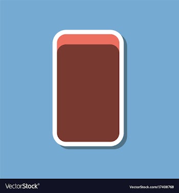 Paper sticker on stylish background eraser vector image