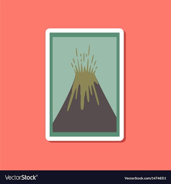 Paper sticker on stylish background eruption vector image
