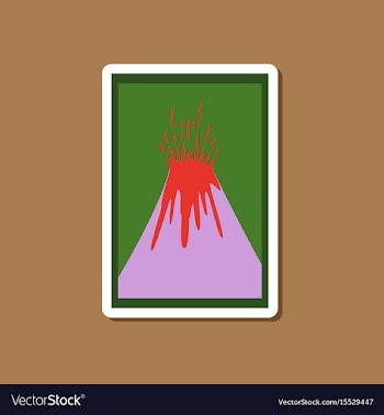 Paper sticker on stylish background eruption vector image