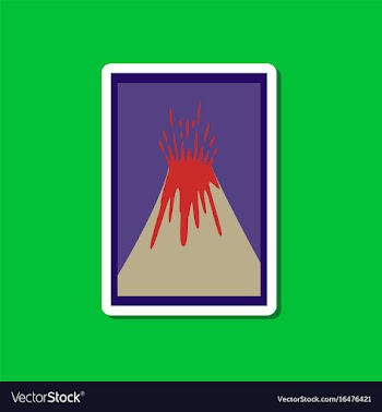 Paper sticker on stylish background eruption vector image