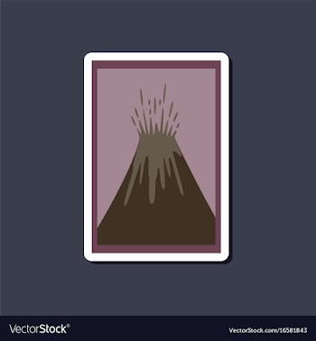 Paper sticker on stylish background eruption vector image