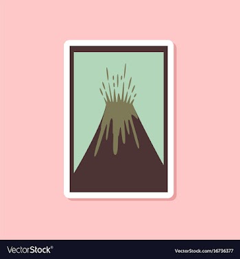 Paper sticker on stylish background eruption vector image