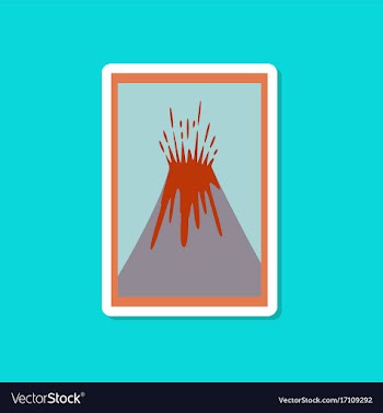 Paper sticker on stylish background eruption vector image