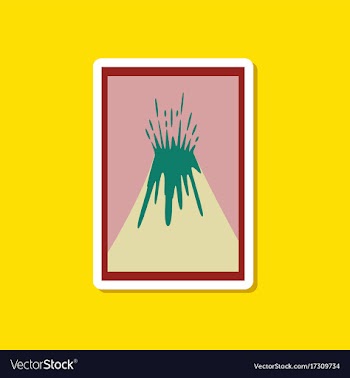 Paper sticker on stylish background eruption vector image