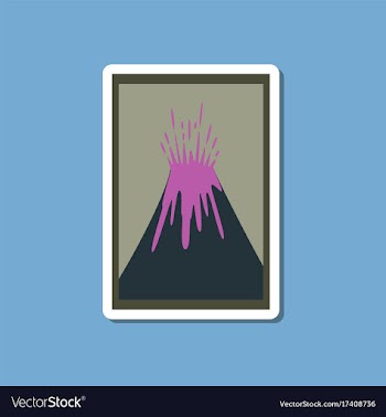 Paper sticker on stylish background eruption vector image
