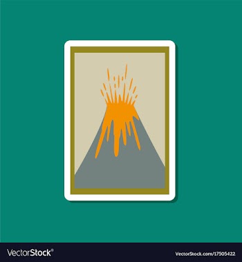 Paper sticker on stylish background eruption vector image