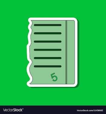 Paper sticker on stylish background exam score vector image