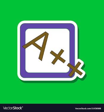 Paper sticker on stylish background exam score vector image