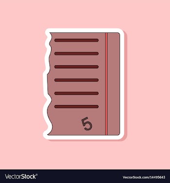 Paper sticker on stylish background exam score vector image