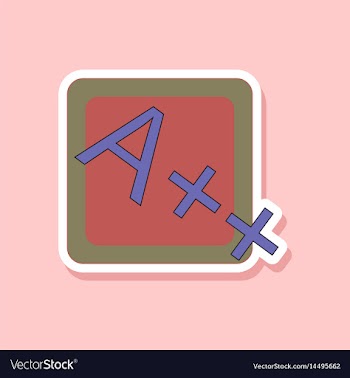 Paper sticker on stylish background exam score vector image