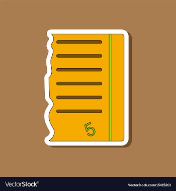 Paper sticker on stylish background exam score vector image