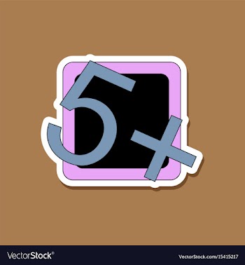 Paper sticker on stylish background exam score vector image