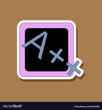 Paper sticker on stylish background exam score vector image