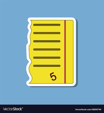 Paper sticker on stylish background exam score vector image
