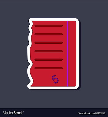 Paper sticker on stylish background exam score vector image