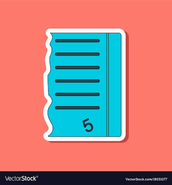 Paper sticker on stylish background exam score vector image