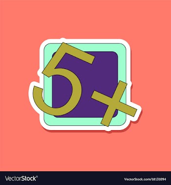 Paper sticker on stylish background exam score vector image