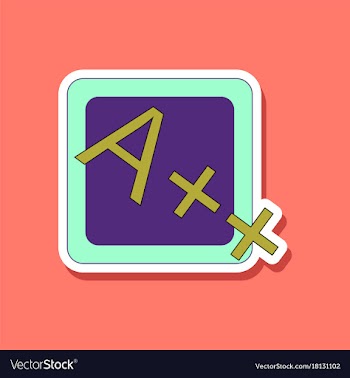 Paper sticker on stylish background exam score vector image