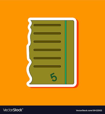 Paper sticker on stylish background exam score vector image