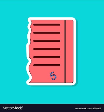 Paper sticker on stylish background exam score vector image
