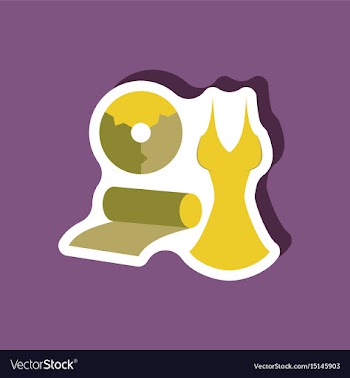 Paper sticker on stylish background fabric diagram vector image