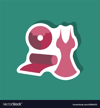 Paper sticker on stylish background fabric diagram vector image