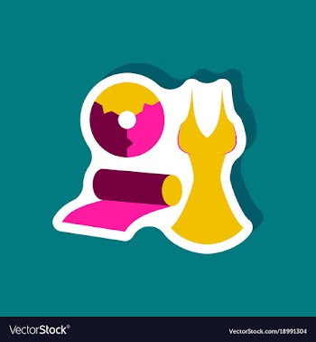Paper sticker on stylish background fabric diagram vector image