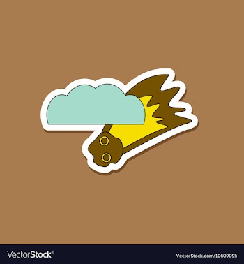 Paper sticker on stylish background falling vector image