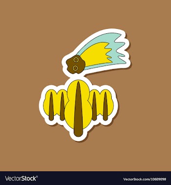 Paper sticker on stylish background falling vector image