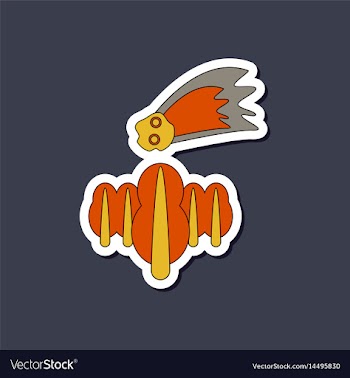 Paper sticker on stylish background falling vector image