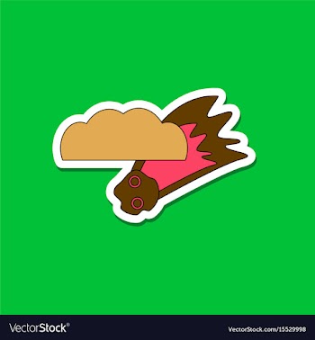 Paper sticker on stylish background falling vector image