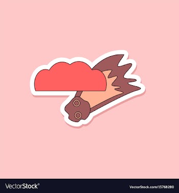 Paper sticker on stylish background falling vector image