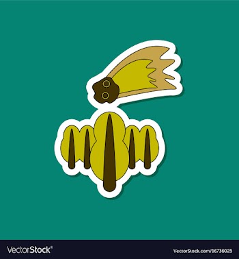 Paper sticker on stylish background falling vector image