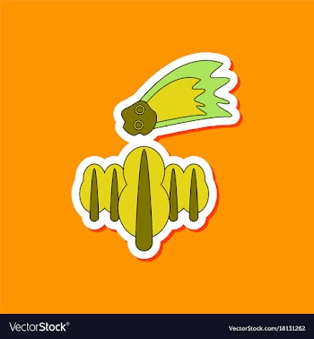 Paper sticker on stylish background falling vector image
