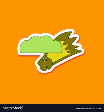 Paper sticker on stylish background falling vector image