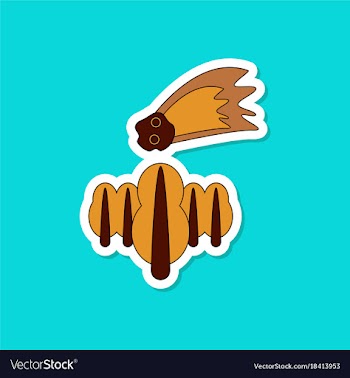 Paper sticker on stylish background falling vector image