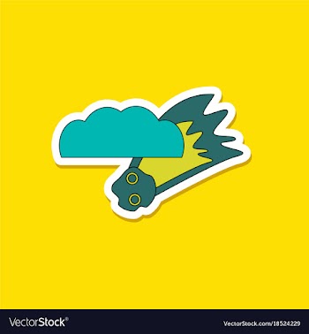 Paper sticker on stylish background falling vector image